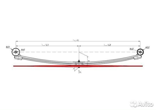 Лист рессоры ford transit 2006-2013