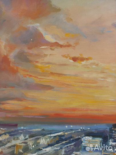 Картина маслом на холсте городской пейзаж