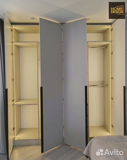 Шкаф распашной с фрезеровкой