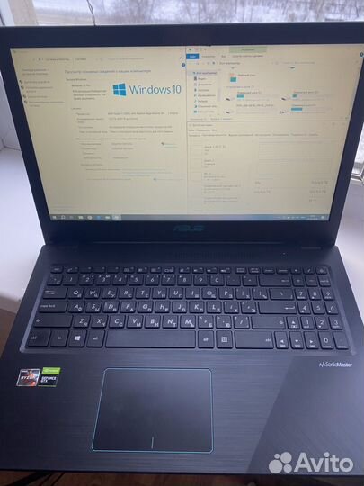 Игровой ноутбук asus gtx 1050 4GB ryzen 5 ram 12gb
