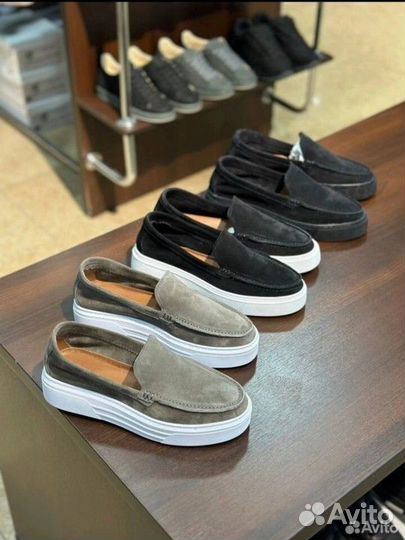 Мужские Мокасины Лоферы Натуральная Замша