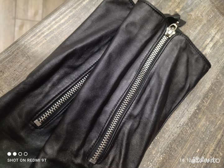 Перчатки женские кожаные новые длинные