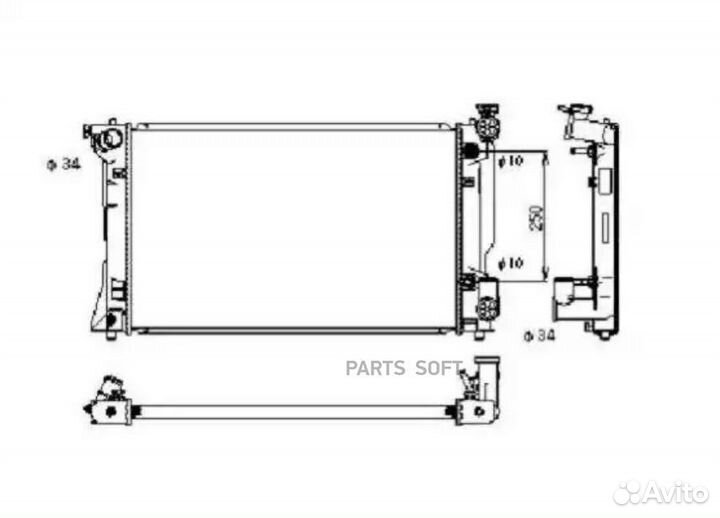 Радиатор Toyota Avensis 2.0 03