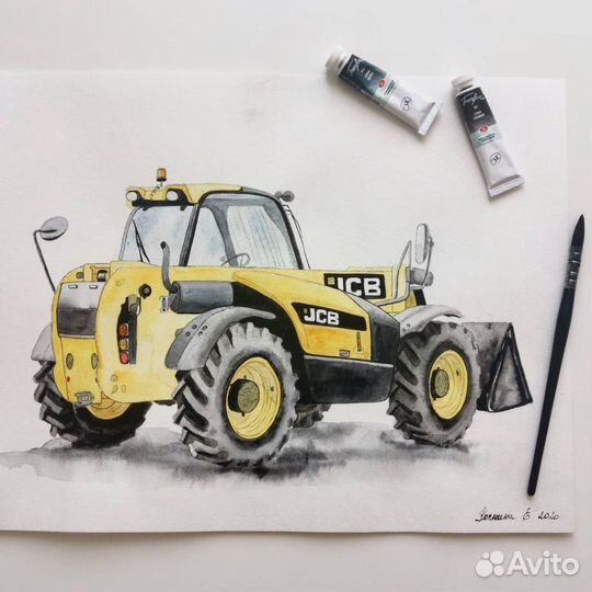 Акварель JCB