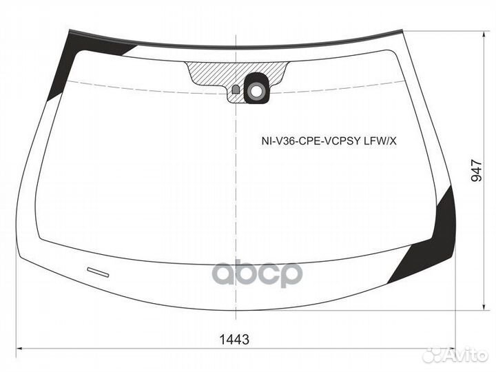 Стекло лобовое + дд nissan skyline V36 2D CPE 0
