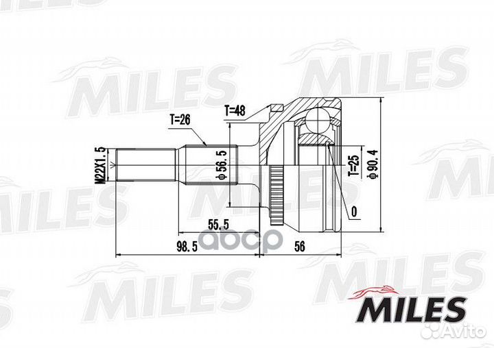 ШРУС volvo 850/S70/S80 2.0-2.5 91-05 нар. +ABS