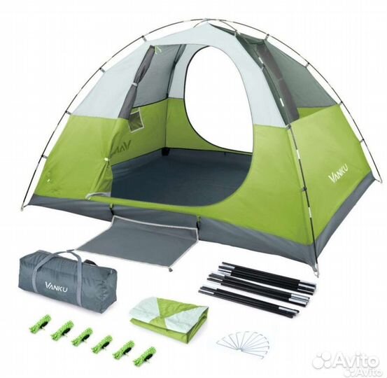 Палатка кемпинговаяна 4 местная (3м*3м*1.8 м)