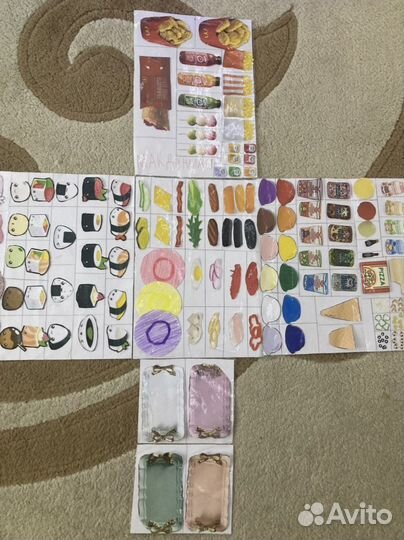 Бумажная еда. Развивает мелкую маторику у детей