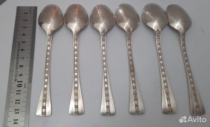 Набор чайных серебрянных ложек СССР 916 проба