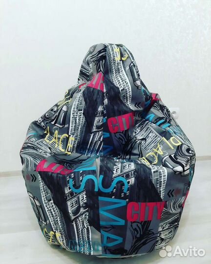 Детское красное бескаркасное кресло