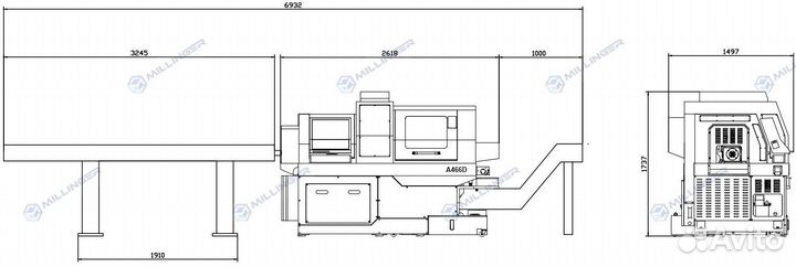Прутковый АВТОМАТ продольного точения jsway A466