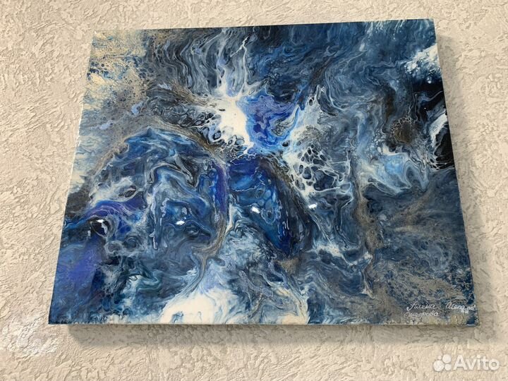 Интерьерная картина флюид арт