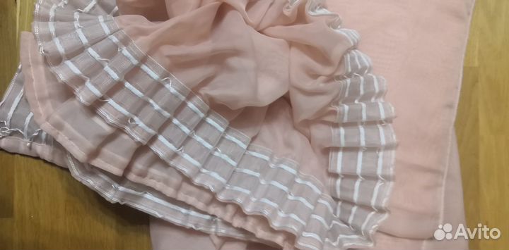 Тюль вуаль пудрово-розовая Ш 3м*В 2,55