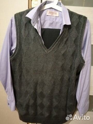 Жилетка, брюки, рубашка