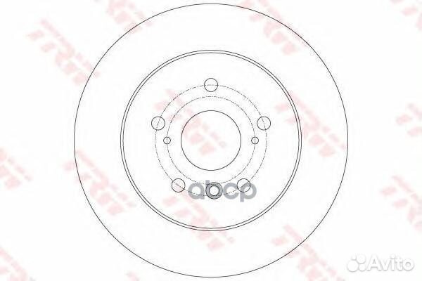 Диск тормозной зад DF6176 TRW