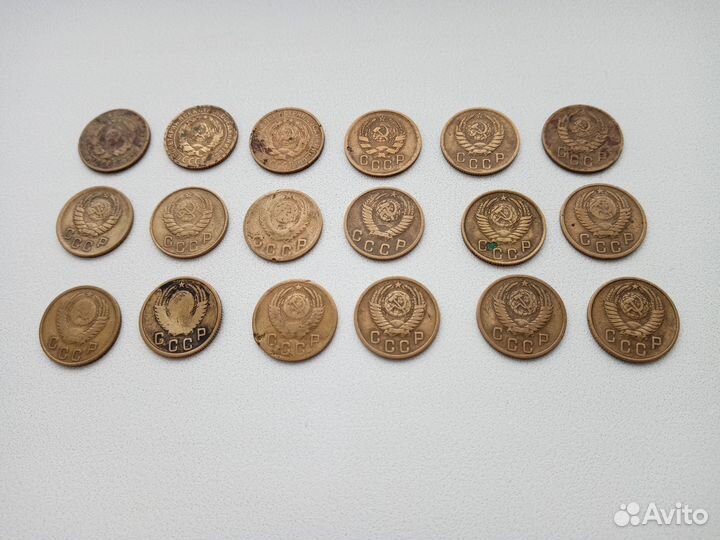 Монеты 2 коп 1931-57 г, ранний СССР, оригиналы