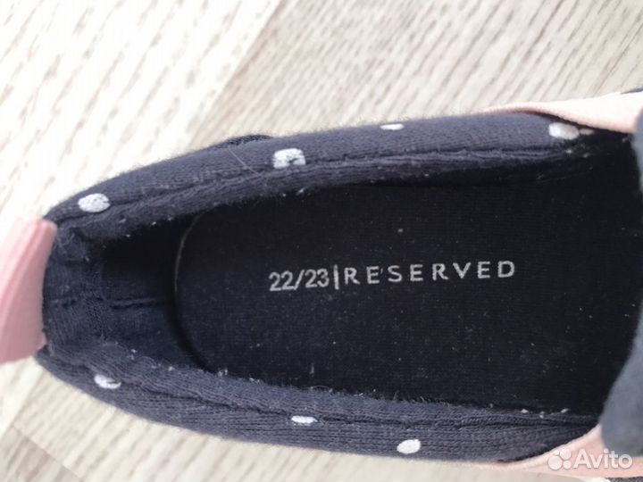 Слиппоны для девочки 22 размер