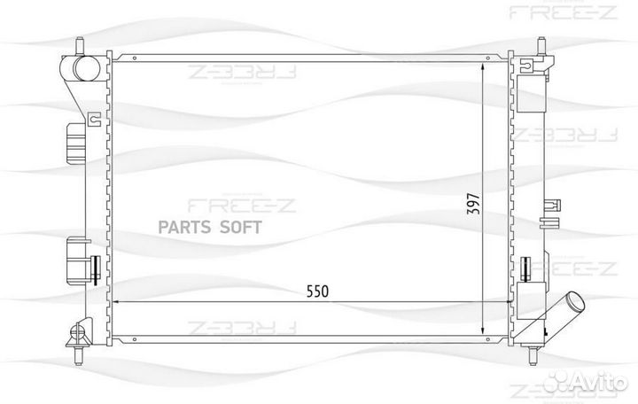 Радиатор охлаждения hyundai Elantra 10- 253103X010