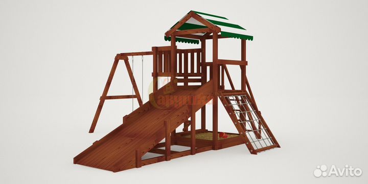 Детская площадка Савушка Мастер 2 (Махагон) 4сезон