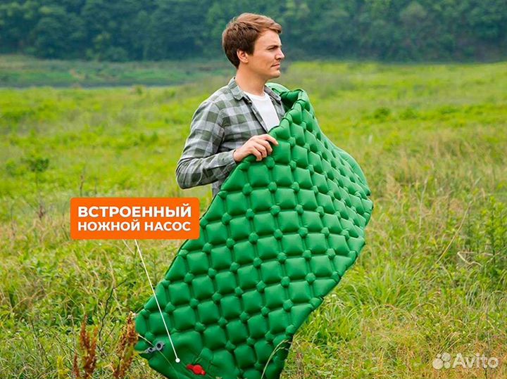 Надувной коврик туристический