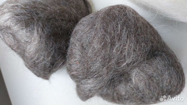 Козий пух чесаный