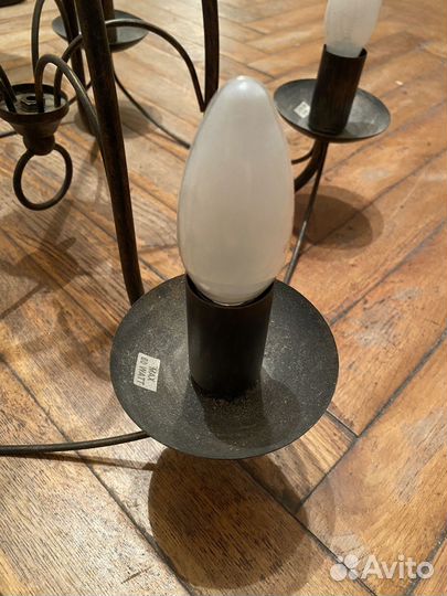 Винтажная металлическая люстра СССР