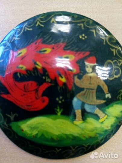 Брошь Палех Жар птица СССР