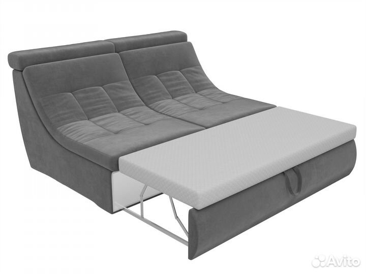 Модуль Холидей Люкс раскладной диван, велюр, серый