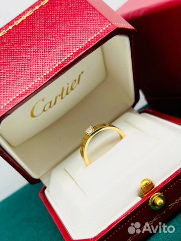 Кольцо Cartier синтетический бриллиант