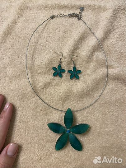 Серьги и кулон