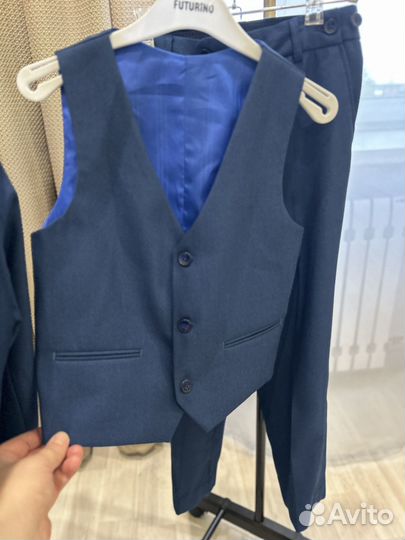 Школьный костюм для мальчика 134 синий