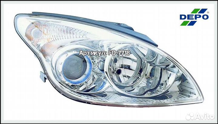 Фара правая под корректор хендай I30 1 поколение