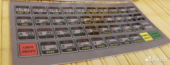 Наклейки для клавиатуры ZX Spectrum