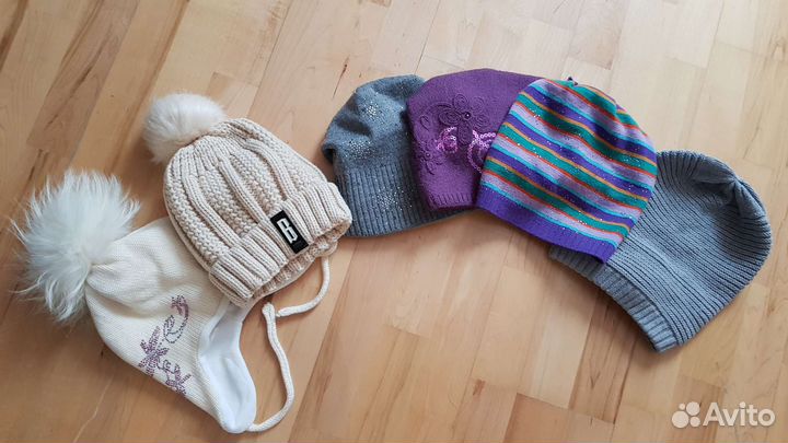 Шапки для девочки на все сезоны р 52-56
