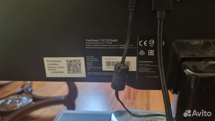 Монитор ViewSonic vx2263 smhl 21,5' FullHD IPS