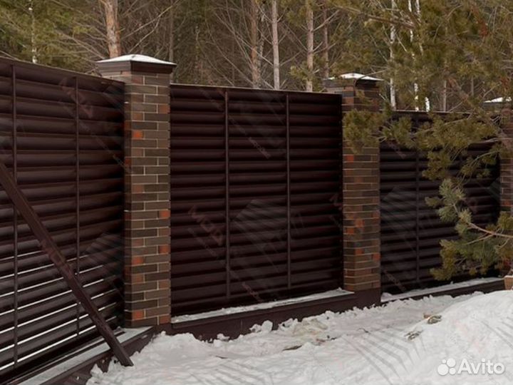 Забор жалюзи еврожалюзи