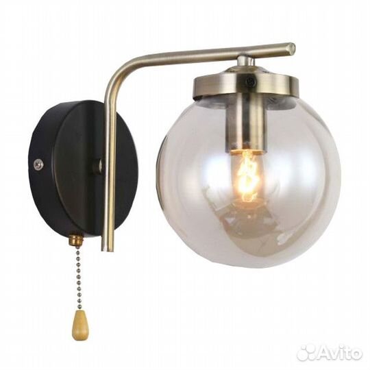 Бра schaffner Fiero 1x40Вт E14 чёрный+бронза