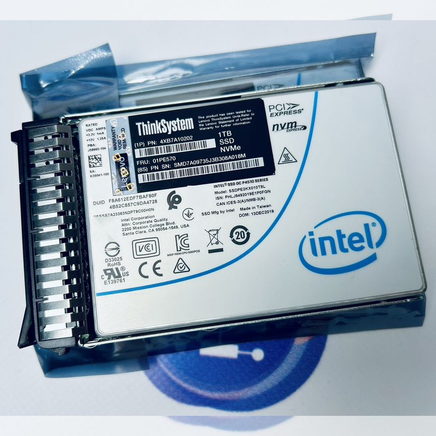 [SSDPE2KX010T801] Nvme Ssd Intel 1tb P4510 Ssdpe2kx010t8 Ssdpe2kx010t801