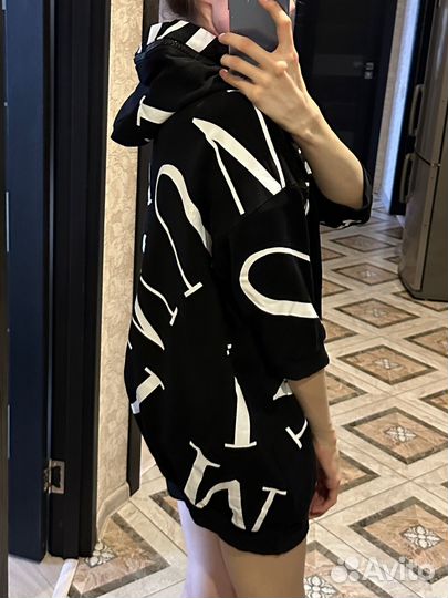 Черная Кофта худи с буквами