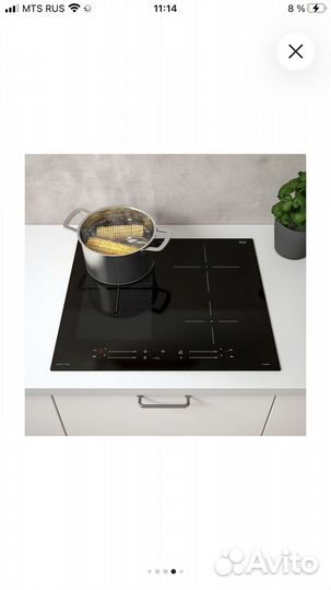 Индукционная варочная панель икеа Смаклиг, черный