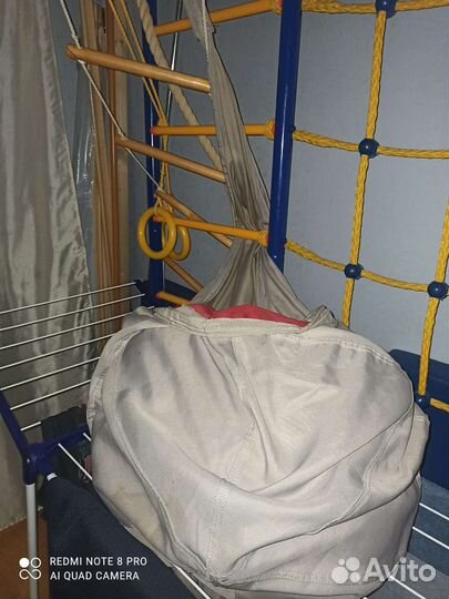 Шведская стенка с турником, лестницей, канатом