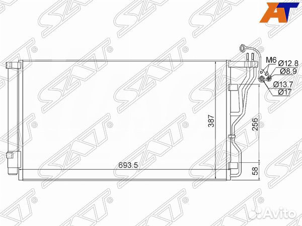 Радиатор кондиционера hyundai I40 11