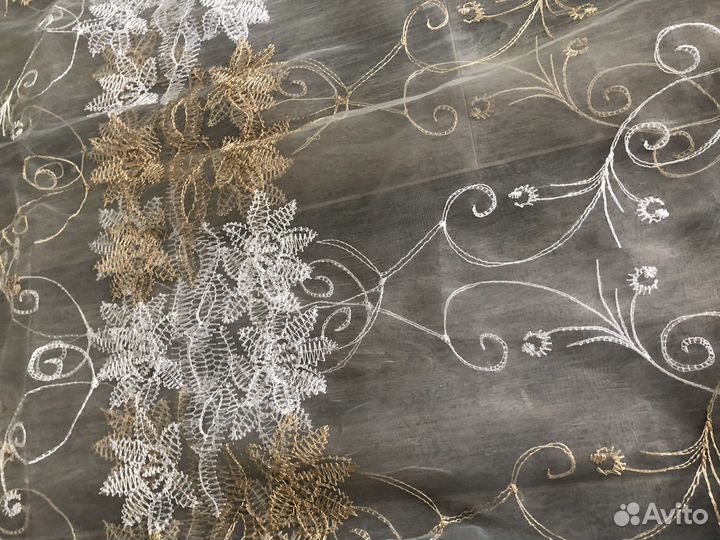 Тюль из двух половинок