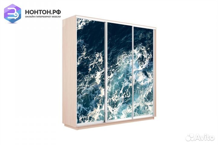 Шкаф-купе 3-х дверный Нонтон фото №1015 / дуб моло