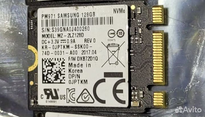 M.2 nvme 2270 Samsung PM971 128 Gb