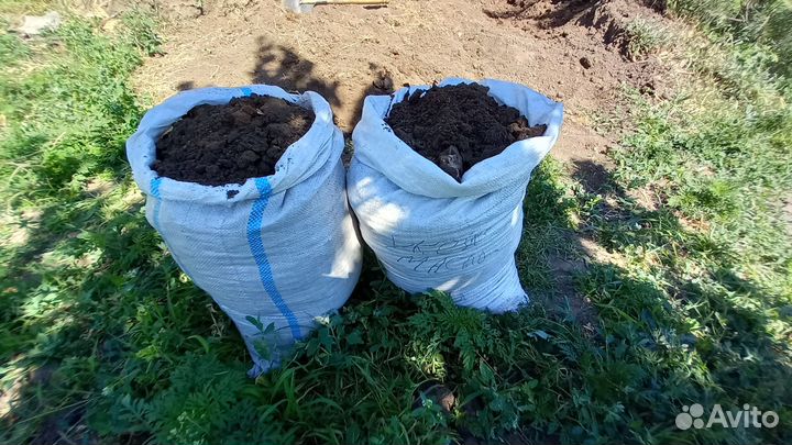 Чернозем урожайный,перегной готовый 2/3г, доставка