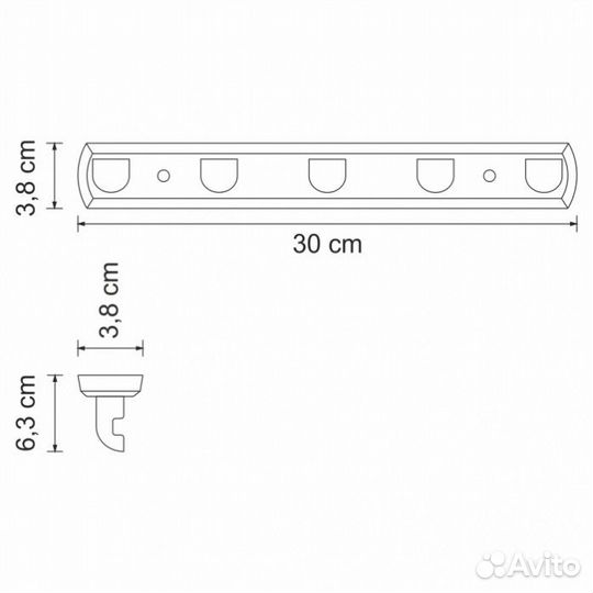 Кронштейн настенный 5 крючков wasserkraft Kammel К-8375