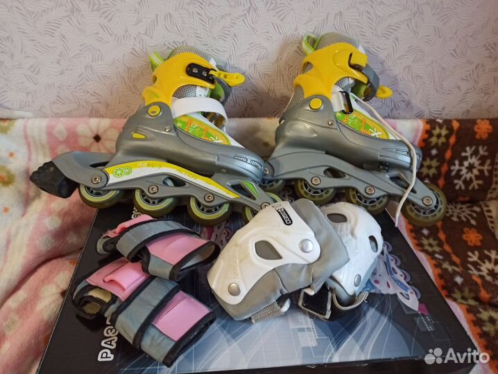 Роликовые коньки 30-33 Ролики раздвижные