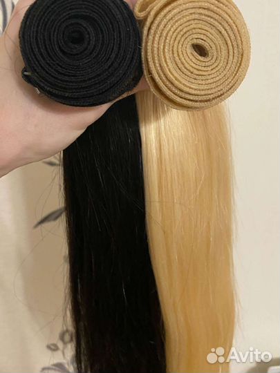 Волос натуральный на трессах