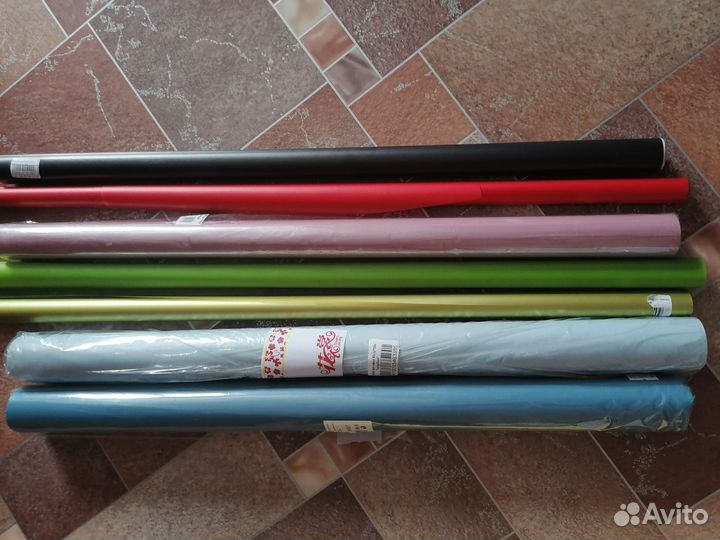 Лента атласная, бумага флористическая, тишью